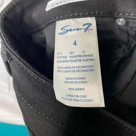 Seven7 HIGH RISE STRETCH TOWER STRAIGHT JEAN - Picture 6 of 6